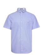 Reg Oxford O.shield Ss Shirt Tops Shirts Short-sleeved Blue GANT