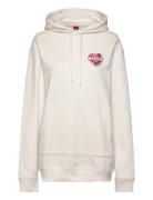 Dejandra Tops Sweatshirts & Hoodies Hoodies Cream HUGO