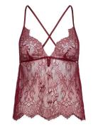 Delphine Lace Cami Bodies Slip Burgundy Hunkemöller