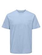 Onsmax Life Ss Stitch Tee Noos Tops T-Kortærmet Skjorte Blue ONLY & SO...