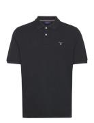 Emb Original Shield Polo Tops Polos Short-sleeved Black GANT