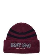 Gant 1949 Wool Blend Beanie Accessories Headwear Hats Beanie Burgundy ...