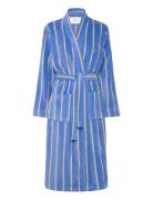 Rwadamo Striped Robe Morgenkåbe Blue Rosemunde