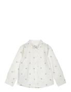 Embroidered Detail Shirt Tops Shirts Long-sleeved Shirts White Mango