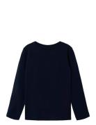 Nmfvibbi Ls Top Noos Tops T-shirts Long-sleeved T-Skjorte Navy Name It