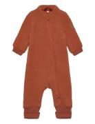 Wool Suit W Rib Outerwear Fleece Outerwear Fleece Coveralls Orange Mik...