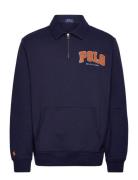 The Rl Fleece Logo Collared Sweatshirt Tops Sweatshirts & Hoodies Swea...