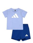 I Bl T-Set 160 Sets Sets With Short-sleeved T-shirt Blue Adidas Sports...