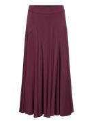 Cmvianna-Skirt Skirts Maxi Skirts Burgundy Copenhagen Muse