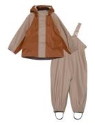 Carla Rain Set - Mini Outerwear Rainwear Rainwear Sets Beige Nuuroo