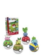 Pokémon Grass-Type Trainer Team Building Toy Kit, 4 Action Figures  Fo...