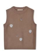 Alon Balloon Vest Tops Vests Brown Fliink