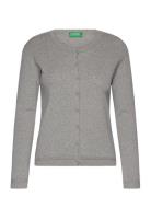 L/S Sweater Tops Knitwear Cardigans Grey United Colors Of Benetton