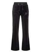 Jc Diamante Wide Leg Jogger Bottoms Sweatpants Black Juicy Couture