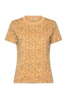 Heleys Piirto Unikko Tops T-shirts & Tops Short-sleeved Yellow Marimek...