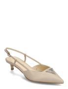 Jesson Shoes Sling Backs Heeled Slingbacks Beige GUESS