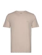 Basic Tee Tops T-Kortærmet Skjorte Beige 7 Days Active