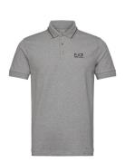 Polo Shirt Tops Polos Short-sleeved Grey EA7