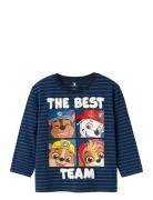 Nmmjasper Paw Ls Nreg Top Cplg Tops T-shirts Long-sleeved T-Skjorte Na...