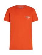 Monotype All American Tee Tops T-Kortærmet Skjorte Orange Tommy Hilfig...