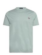 Ringer T-Shirt Tops T-Kortærmet Skjorte Blue Fred Perry