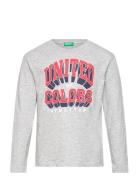 T-Shirt L/S Tops T-shirts Long-sleeved T-Skjorte Grey United Colors Of...