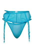 Reyna Thong & Suspender G-streng Undertøj Blue OW Collection