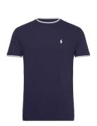 Classic Fit Stretch Mesh T-Shirt Tops T-Kortærmet Skjorte Navy Polo Ra...