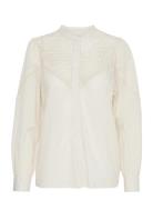 Ihzabrina Sh Tops Blouses Long-sleeved Cream ICHI