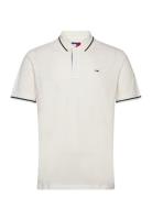 Tjm Reg Tipped Polo Tops Polos Short-sleeved White Tommy Jeans