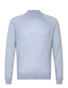 H-Barcel Tops Knitwear Turtlenecks Blue BOSS