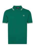 Twin Tipped Fp Shirt Tops Polos Short-sleeved Green Fred Perry