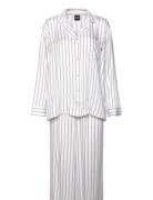 Ci Stripe_Long Set Pyjamas Nattøj Cream BOSS