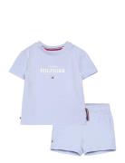 Monotype Tee And Short Set Sets Sets With Short-sleeved T-shirt Blue T...