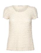 242 04 Emile Top Designers Blouses Short-sleeved Cream Ida Sjöstedt