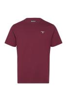 Barbour Ess Sports Tee Designers T-Kortærmet Skjorte Burgundy Barbour