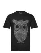 Regular Single Jersey Mountain Owl Tops T-Kortærmet Skjorte Black Know...