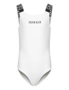 Swimsuit Badedragt Badetøj White Calvin Klein