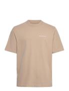 Anf Mens Graphics Tops T-Kortærmet Skjorte Beige Abercrombie & Fitch