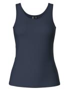 Pcsirene Tank Top Jrs Noos Tops T-shirts & Tops Sleeveless Blue Pieces