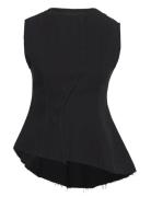 Peplum Top Tops Blouses Sleeveless Black Weekday