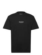 Relaxed Printed T-Shirt Tops T-Kortærmet Skjorte Black Tom Tailor