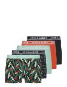 Jacwest Leaf Trunks 5 Pack Boxershorts Black Jack & J S