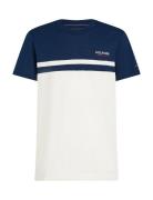 Monotype Colourblock Tee Tops T-Kortærmet Skjorte Navy Tommy Hilfiger