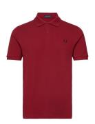 The Fred Perry Shirt Tops Polos Short-sleeved Burgundy Fred Perry