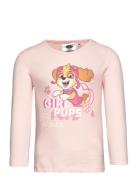 Tshirt Tops T-shirts Long-sleeved T-Skjorte Pink Paw Patrol