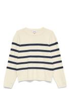 Vmsaba Plain Ls O-Nk Pullov Ga Girl Noos Tops Knitwear Pullovers Cream...