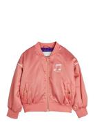 Note Chenille Satin Baseball Jacket Skaljakke Outdoorjakke Pink Mini R...