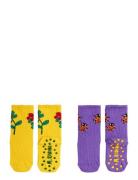 Lingonberries 2-Pack Anti-Slip Socks Strømper Non-slip Multi/patterned...