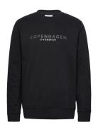 O-Neck Printed Sweat Tops Sweatshirts & Hoodies Hoodies Black Lindberg...